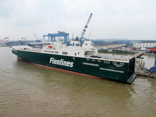 第三艘混合动力滚装船加入Finnlines公司环保船队